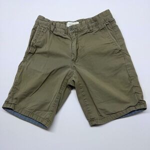 Lefties LFTMAN Mens Olive Green Chino Shorts Size 29 MEX 36 EUR Casual Cotton